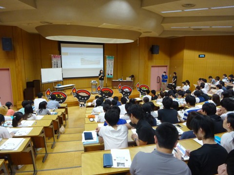 県の担当の方からの説明。前回の岩手県での国体のお話も