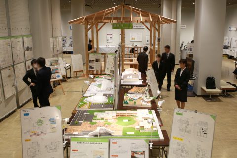 建築科の展示風景